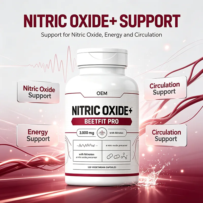 Private Label Wholesale Nitric Oxide Booster Capsule 120 Vegan Pills Daily Circulation Maintenance Fitness Stamina Support