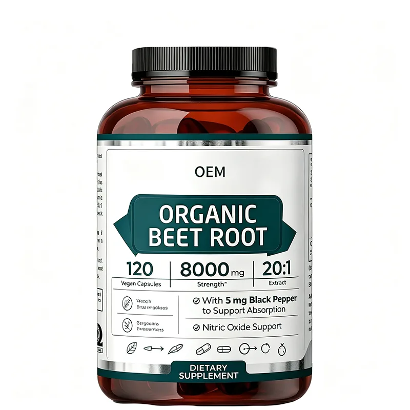 Private Label Wholesale Premium Concentrated Beet Root Capsule 120ct Nitric Oxide Stamina Support Daily Wellness Bulk Supply