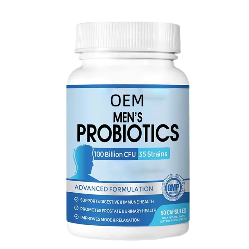 Men's Probiotics 100 Billion CFU 35 Strains Advanced Formulation 90 Delayed Release Capsules GMP OEM Supplement for Digestive