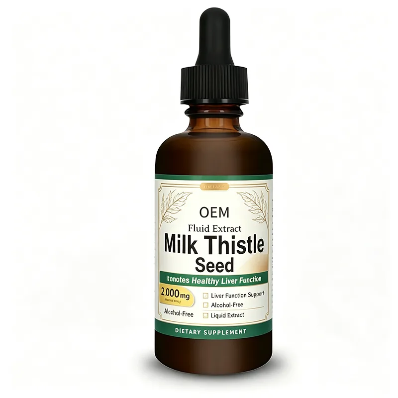 2000mg High Potency Milk Thistle Seed Fluid Extract Alcohol-Free Fast Absorb Liquid Drops Daily Liver Wellness Maintenance