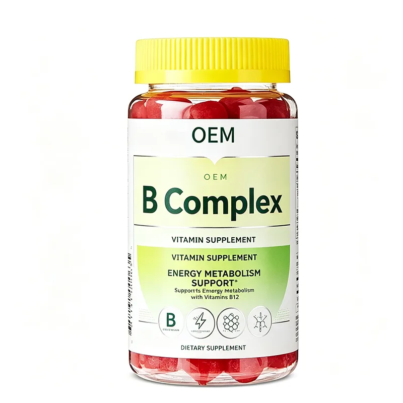 Private Label B Complex Energy Support Gummies Complete B-Vitamin Blend for Tired Office & Student Groups Bulk Supply