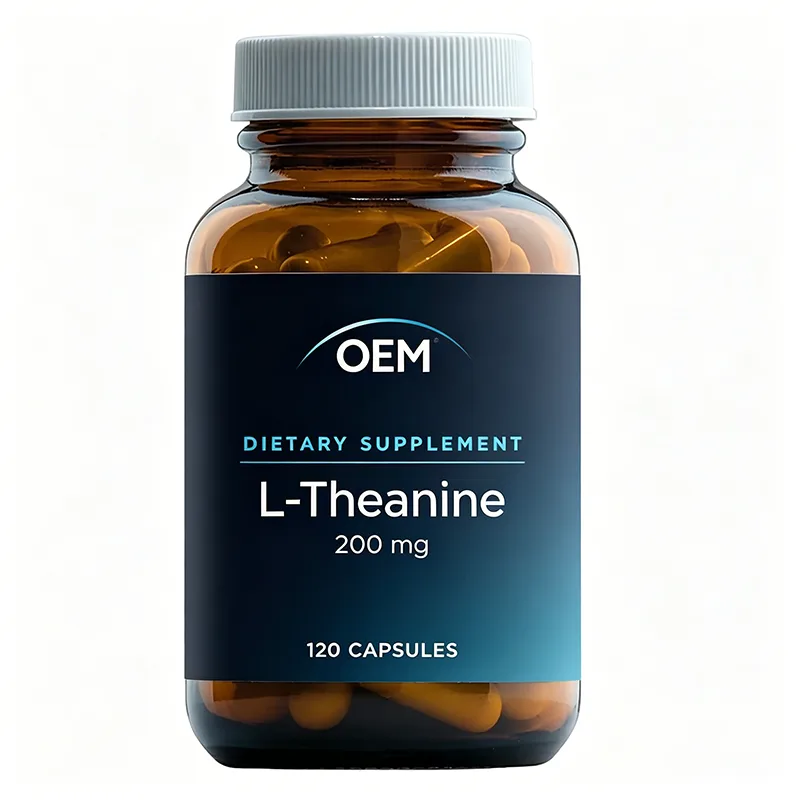 L Theanine 200mg Capsules 120 Count OEM Dietary Supplement for Relaxation and Wellness Support