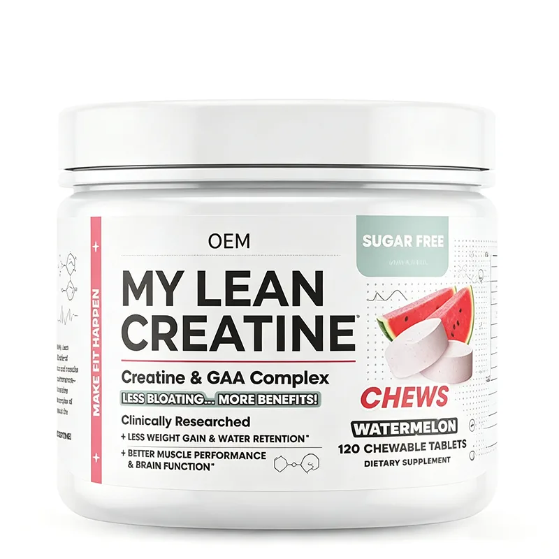 Wholesale Sugar Free Watermelon Creatine GAA Complex Chewable Tablets Less Bloating Low Water Retention Support Muscle