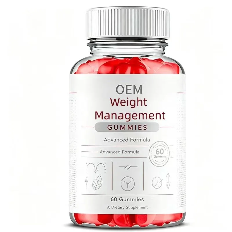 Private Label Mild Plant Weight Support Gummies Red Heart Shape Fruit Soft Chewable Wellness Gummy