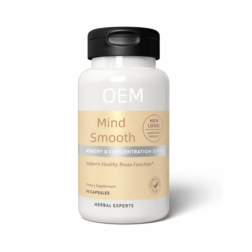 Mind Smooth Memory and Concentration Support Capsules 90 Count OEM Supplement for Healthy Brain Function