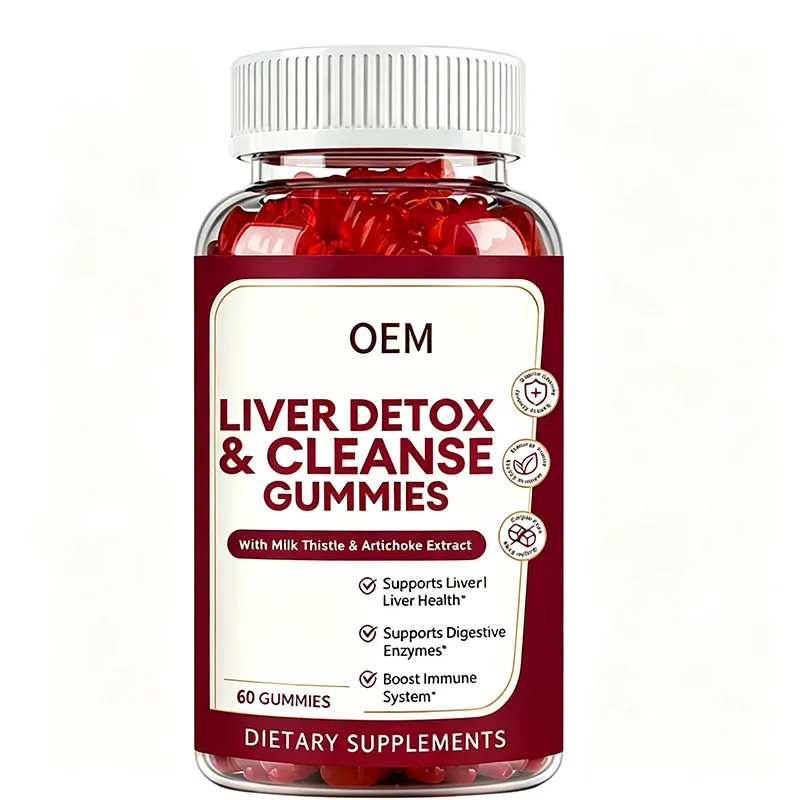OEM 60 Count Liver Detox & Cleanse Gummies Milk Thistle Artichoke Digestive Immune Boost Chewable Supplement