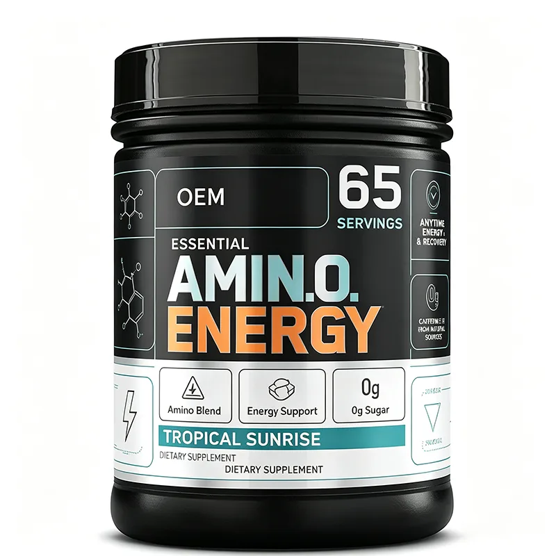 Amino Energy Supplement Tropical Sunrise 0g Sugar 65 Servings Anytime Essential Blend