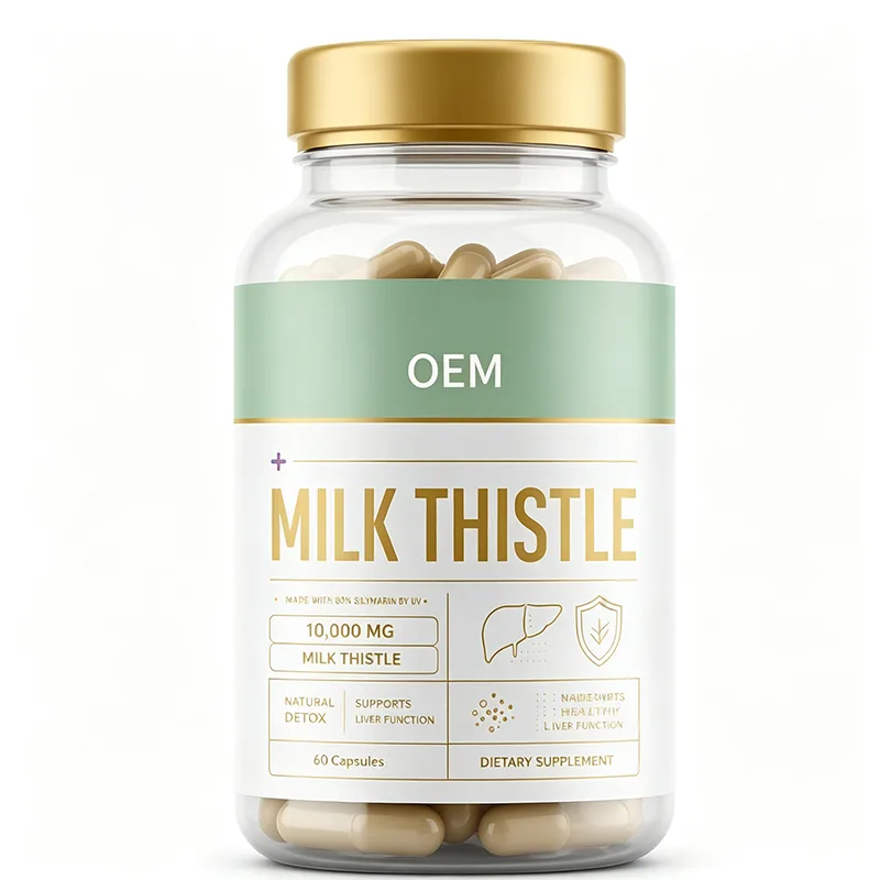 OEM 10000mg Milk Thistle Capsules 60 Count 80% Silymarin Natural Detox Support Healthy Liver Function Dietary Supplement