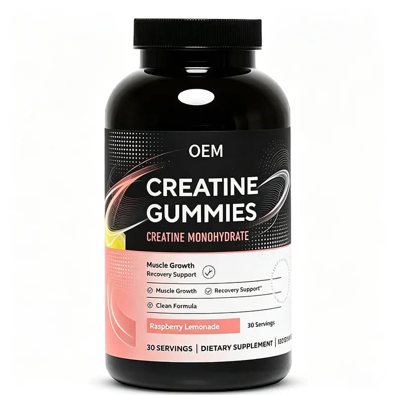 Creatine Gummies Raspberry Lemonade Flavor 30 Servings OEM Supplement for Muscle Growth and Recovery Support