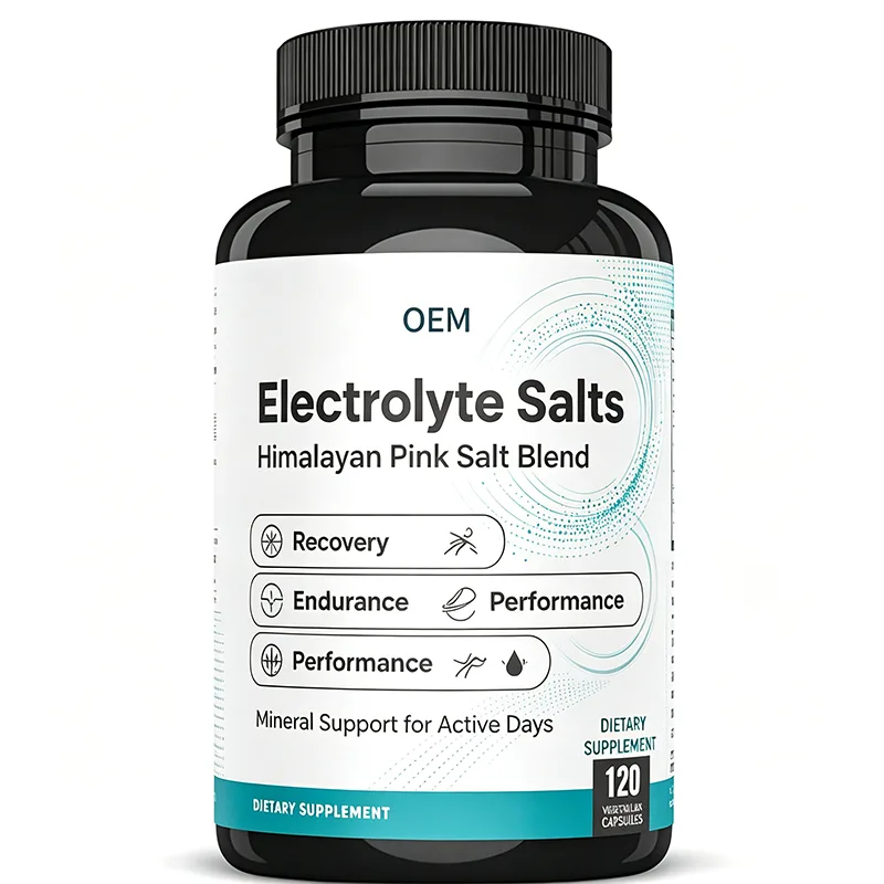 OEM Electrolyte Salts Himalayan Pink Salt Blend Capsules 120 Count Mineral Support Recovery Endurance