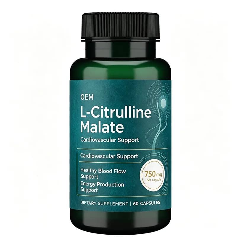 OEM L-Citrulline Malate Capsules 60 Count 750mg Per Capsule Natural Amino Acid Raw Material