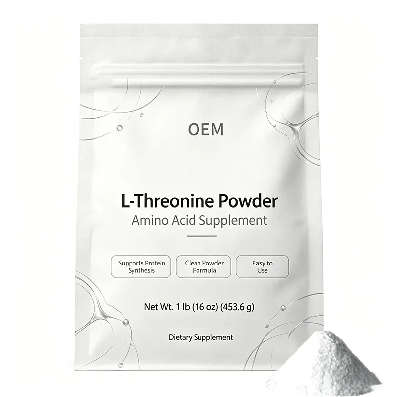 OEM Clean Formula L-Threonine Amino Acid Powder 453.6g 1lb Easy to Use Raw Supplement Powder