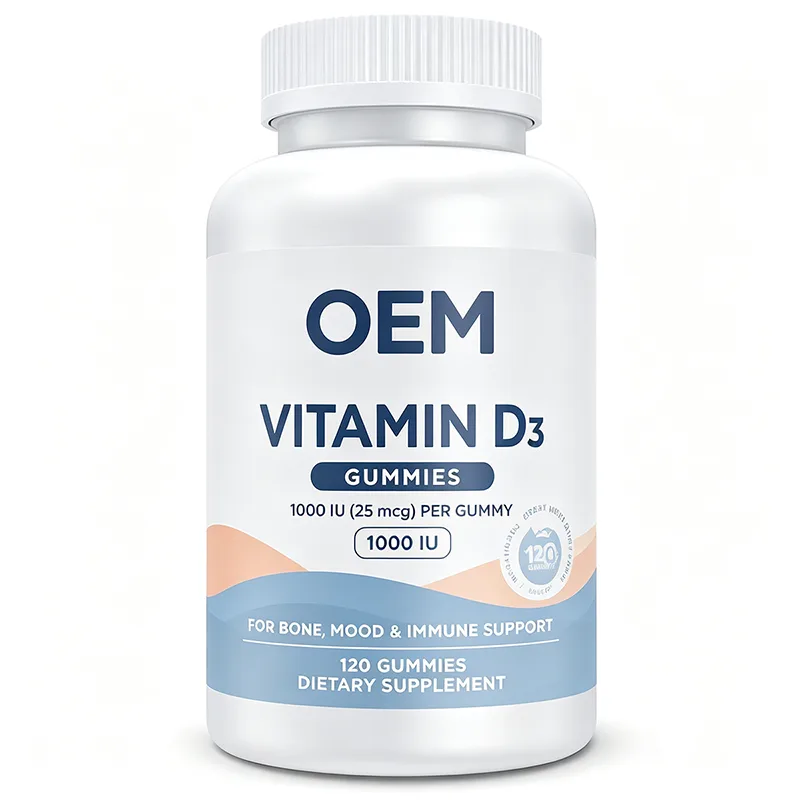 Vitamin D3 Gummies 1000IU 25mcg Per Gummy 120 Count Dietary Supplement