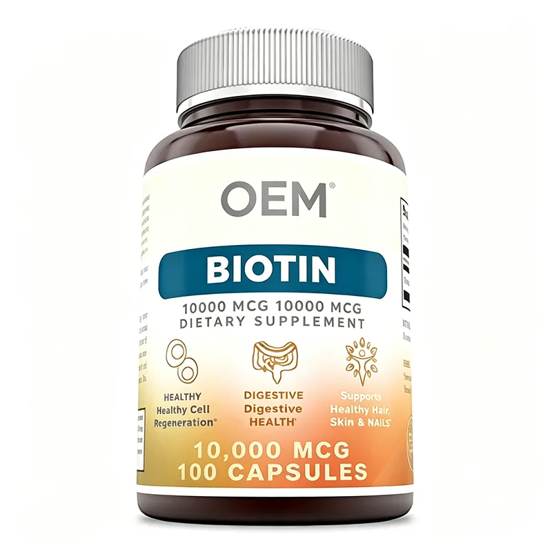 Biotin 10000mcg Supports Healthy Hair Skin Nails Cell Regeneration Digestive Health 100 Capsules