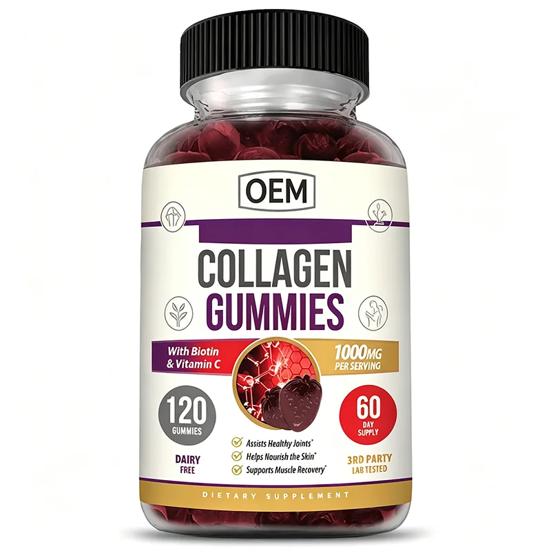 Collagen Gummies with Biotin 1000mg Vitamin C Supports Joints Skin Muscles 60 Gummies