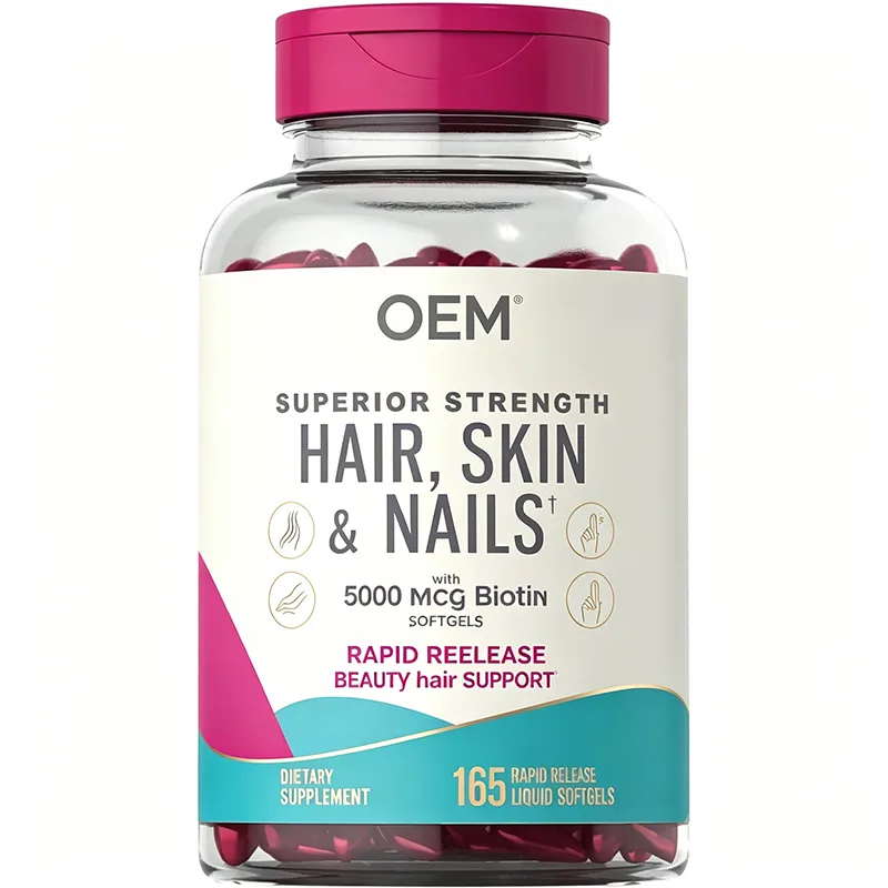 Superior Strength Hair Skin Nails 5000mcg Biotin Rapid Release Liquid Softgels 165 Count