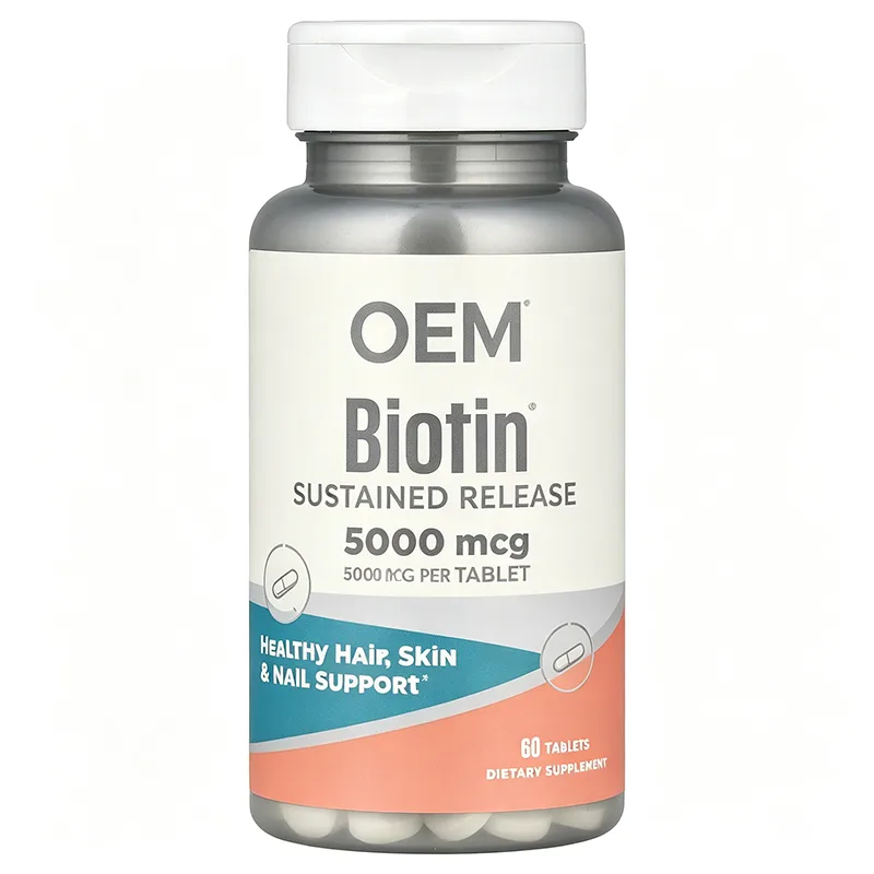 Biotin Sustained Release 5000mcg Per Tablet Healthy Hair Skin Nails Support 60 Tablets