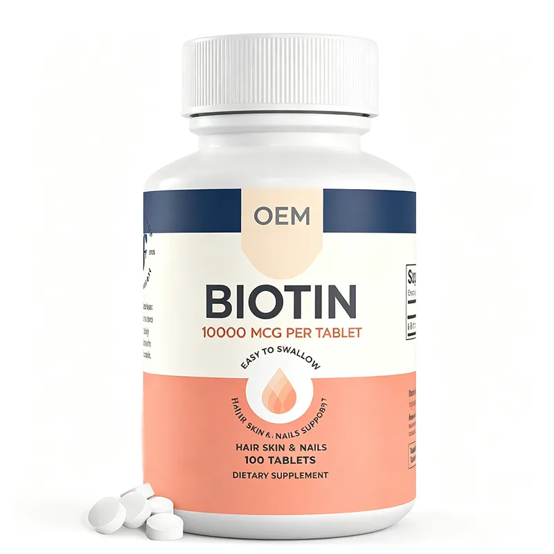 Biotin 10000mcg Per Tablet Hair Skin Nails 100 Tablets Dietary Supplement