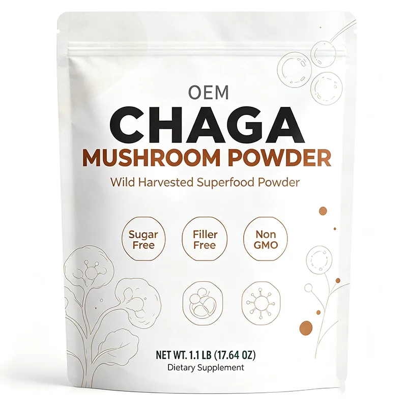 Chaga Mushroom Powder Wild Harvested Superfood 1.1lb 17.64oz Net Wt Sugar Free Filler Free Non GMO OEM Supplement