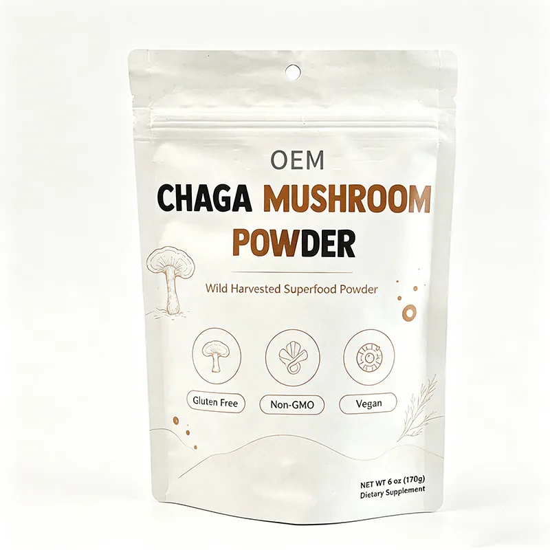 Chaga Mushroom Powder Wild Harvested Superfood 6oz 170g Net Wt Gluten Free Non GMO Vegan OEM Supplement