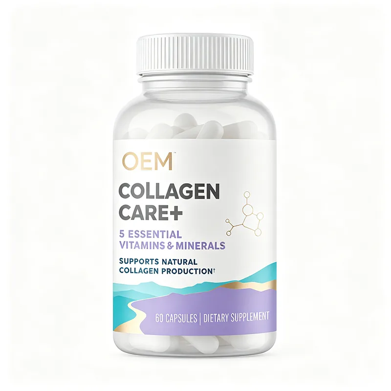 Collagen Care Plus Capsules 60 Count with 5 Essential Vitamins and Minerals for Natural Collagen Production Support