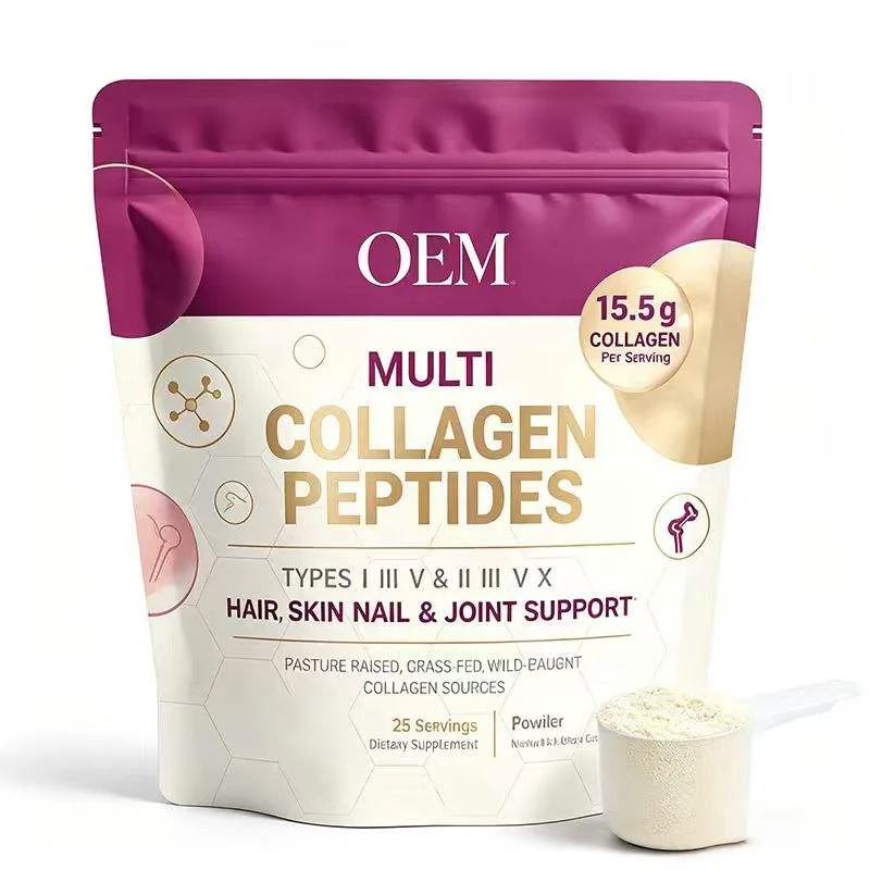 Multi Collagen Peptides Powder 15.5g Per Serving Types I III V and X Pasture Raised Grass Fed Wild Caught Sources 25 Servings