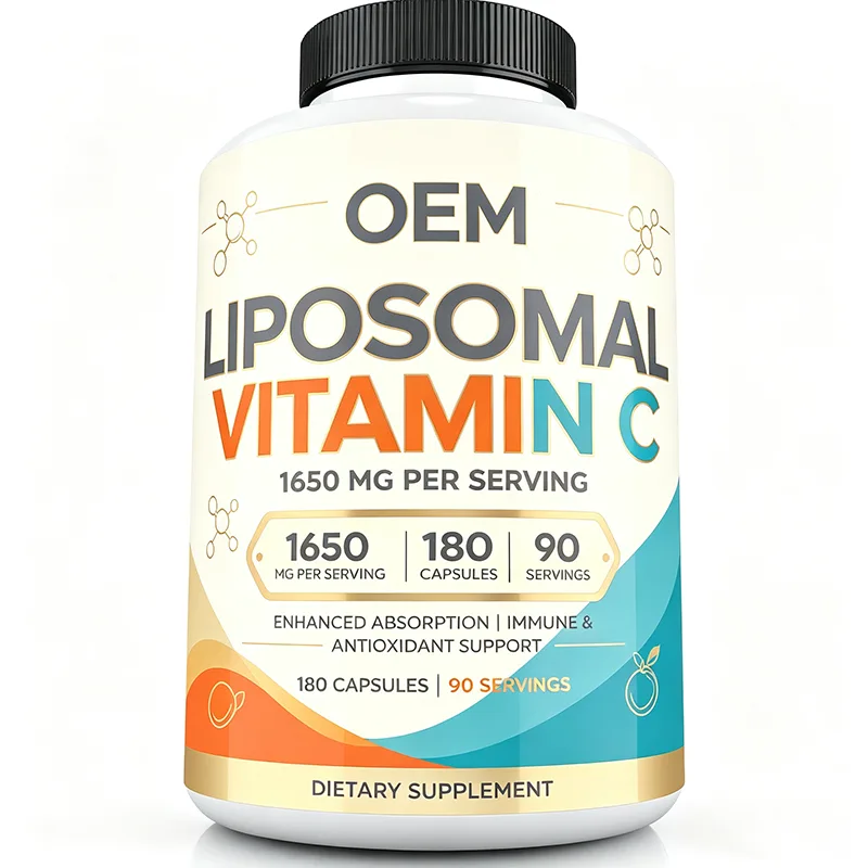 Vitamin C 1650mg Per Serving 180 Capsules 90 Servings OEM Supplement for Enhanced Absorption Immune and Antioxidant Support