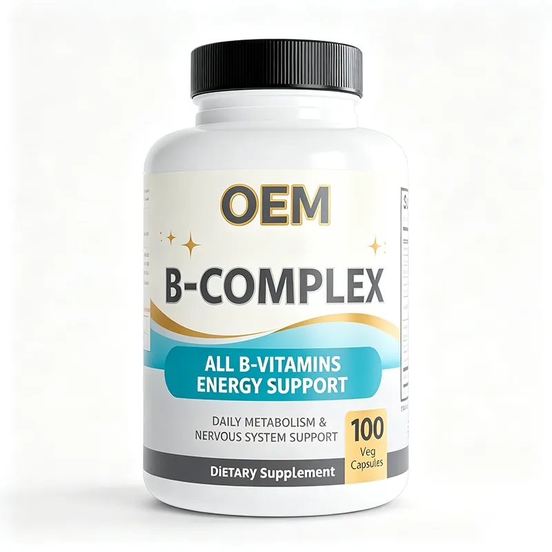 B Complex Capsules 100 Count with All B Vitamins OEM Supplement for Energy Support Nervous System Support and Daily Metabolism