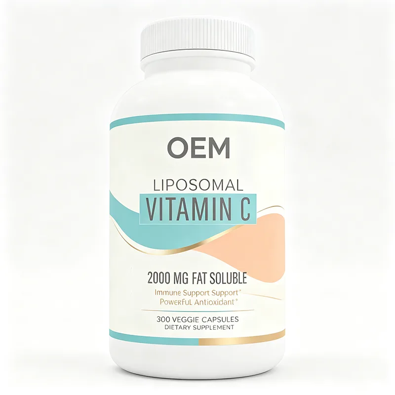 Liposomal Vitamin C 2000mg Fat Soluble 300 Veggie Capsules OEM Supplement for Immune Support and Powerful Antioxidant Support
