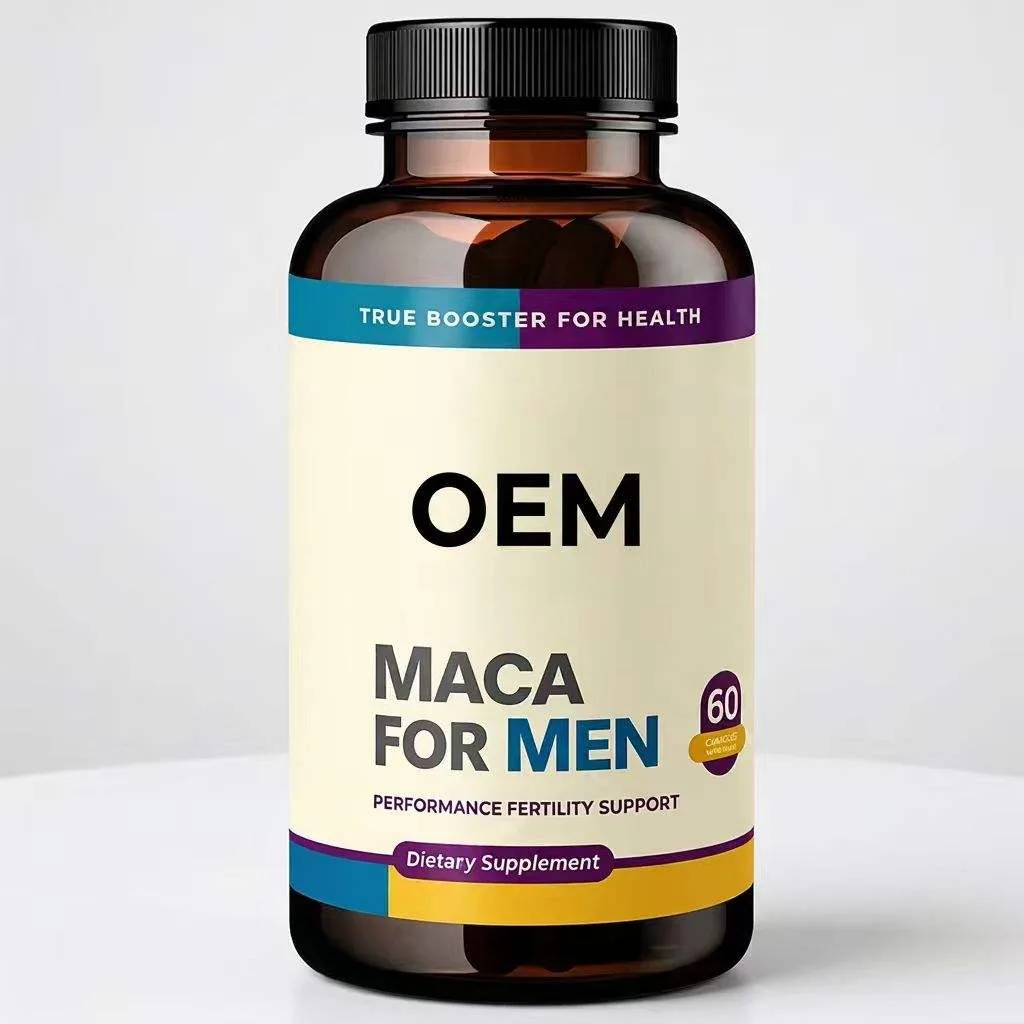 Maca for Men Capsules 60 Count OEM Dietary Supplement for Energy and Vitality Support