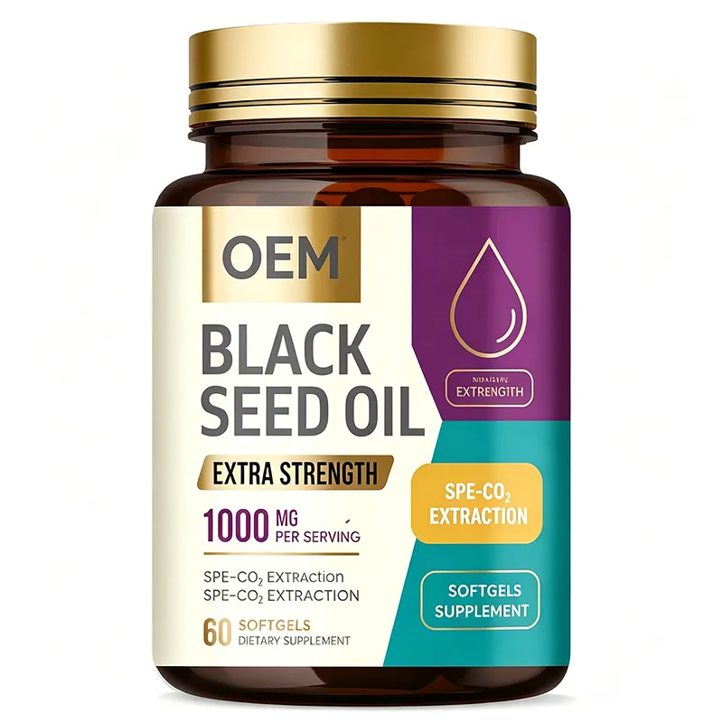 Black Seed Oil Extra Strength SPE CO2 Extraction 1000mg Per Serving 60 Softgels OEM Dietary Supplement