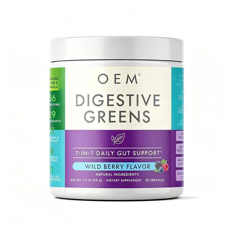 Gut Support Powder Wildberry Flavor 30 Servings with Natural Ingredients OEM Dietary Supplement for Digestive Wellness