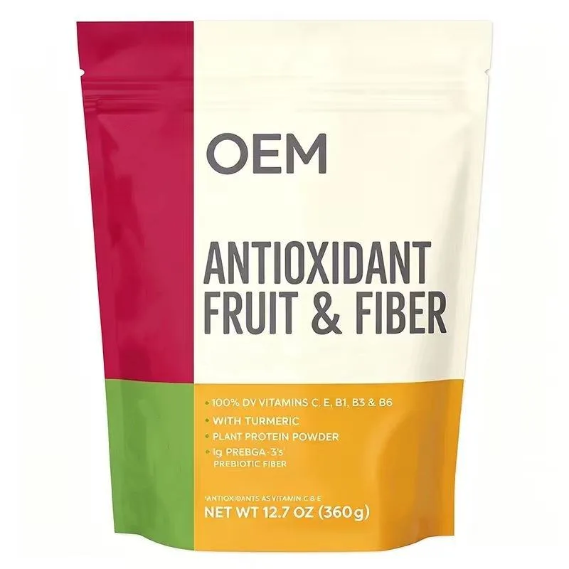 Antioxidant Fruit and Fiber Powder 12.7oz 360g with Vitamins C E B1 B3 B6 Turmeric Plant Protein and Prebiotic Fiber