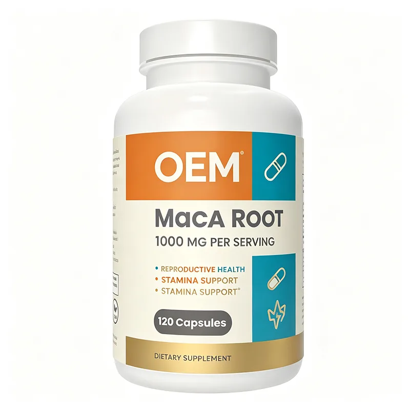 Maca Root 1000mg Per Serving Capsules 120 Count OEM Supplement for Reproductive Health and Stamina Support