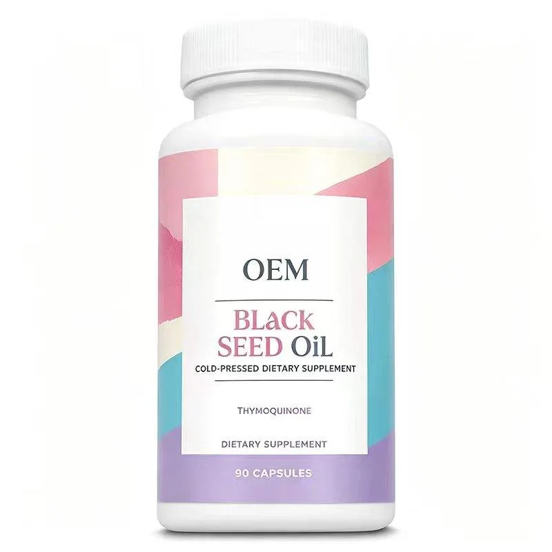 Black Seed Oil Cold Pressed Capsules 90 Count with Thymoquinone OEM Dietary Supplement