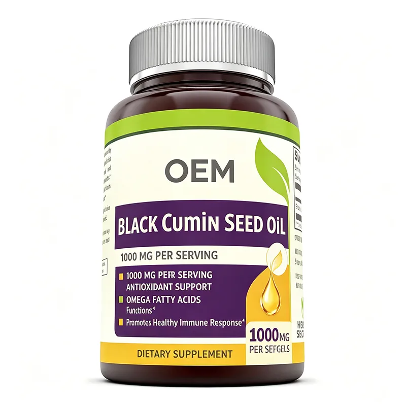 Black Cumin Seed Oil 1000mg Per Serving Softgels for Antioxidant Support Omega Fatty Acids and Healthy Immune Response