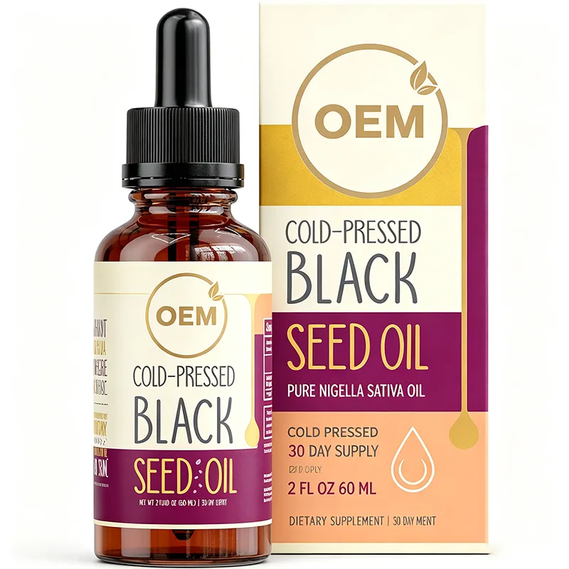 Cold Pressed Black Seed Oil Pure Nigella Sativa Oil 2 Fl oz 60 ml 30 Day Supply OEM Dietary Supplement
