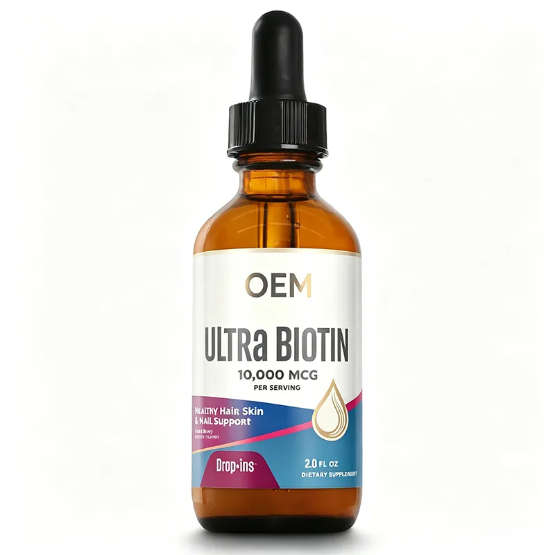 Ultra Biotin 10000mcg Per Serving Liquid Drops 2 Fl oz OEM Supplement for Healthy Hair Skin and Nail Support
