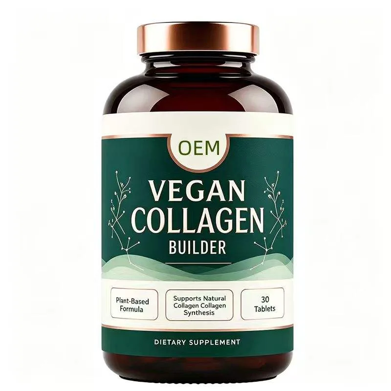Vegan Collagen Builder Plant Based Formula 30 Tablets OEM Supplement for Natural Collagen Synthesis Support