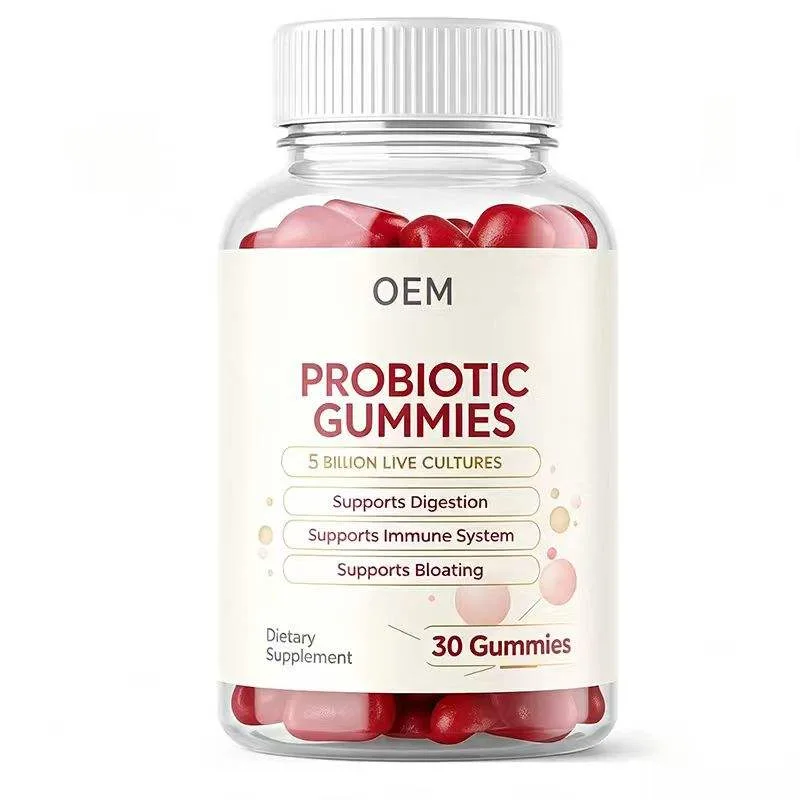 Probiotic Gummies 5 Billion Live Cultures 30 Count OEM Supplement for Digestion Immune System and Bloating Support