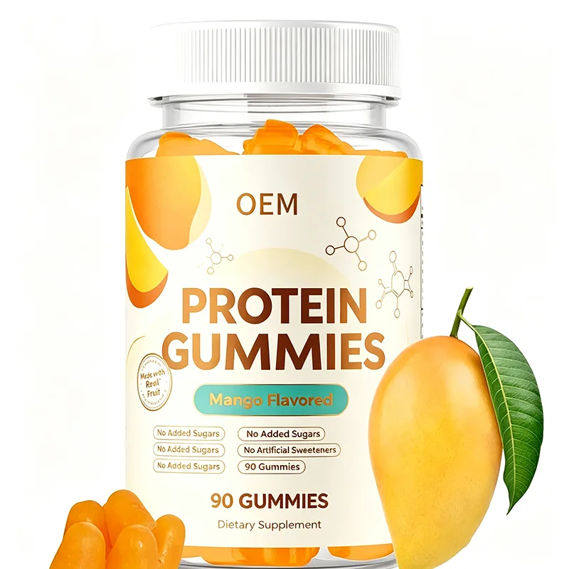 Protein Gummies Mango Flavored No Added Sugars No Artificial Sweeteners 90 Count OEM Dietary Supplement