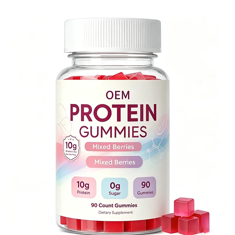 Protein Gummies 10g Protein Mixed Berries Zero Sugar 90 Count OEM Dietary Supplement