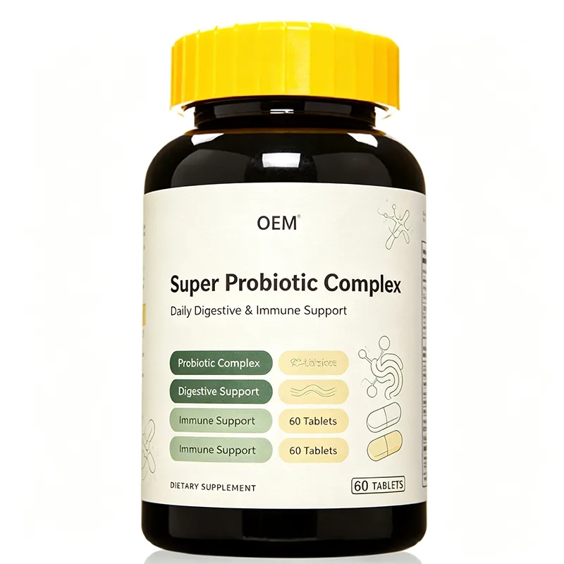 Super Probiotic Complex Tablets 60 Count OEM Supplement for Daily Digestive and Immune Support