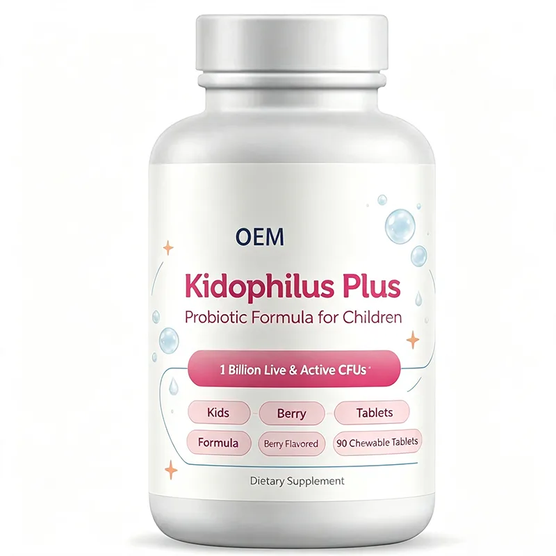 Kidophilus Plus Probiotic Chewable Tablets 1 Billion CFU Berry Flavor 90 Count OEM Children Supplement