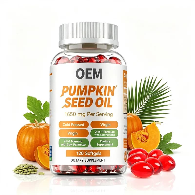 Pumpkin Seed Oil Softgels 1650mg Per Serving Cold Pressed Virgin 120 Count With Zinc & Vitamin E Dietary Supplement