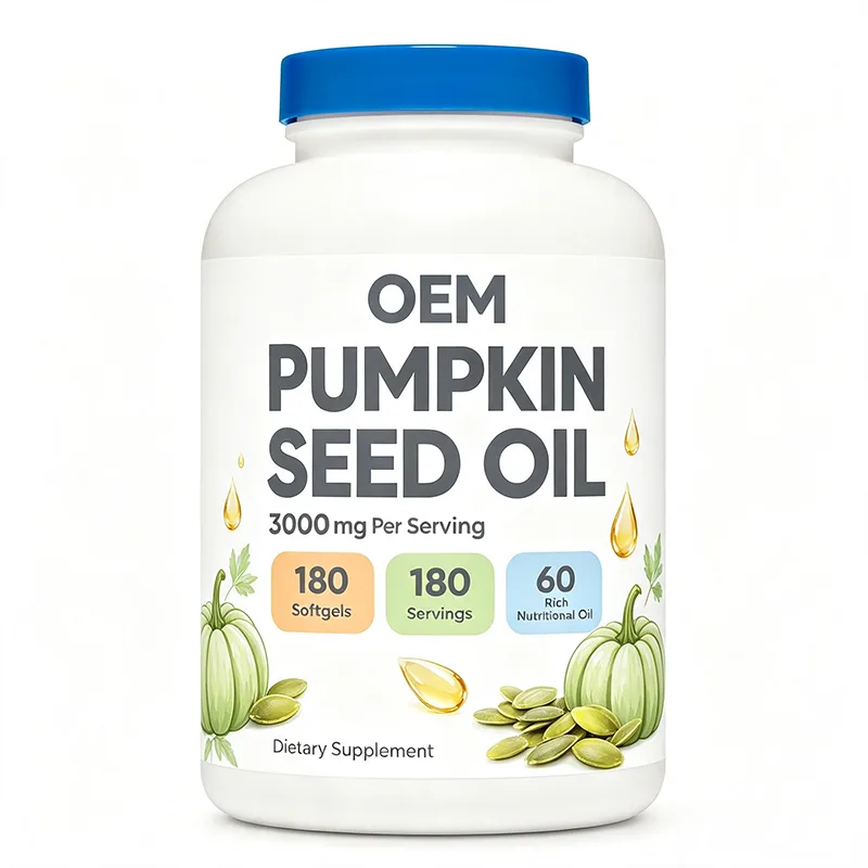 Pumpkin Seed Oil Softgels 3000mg Per Serving 180 Softgels OEM Private Label Men Dietary Supplement
