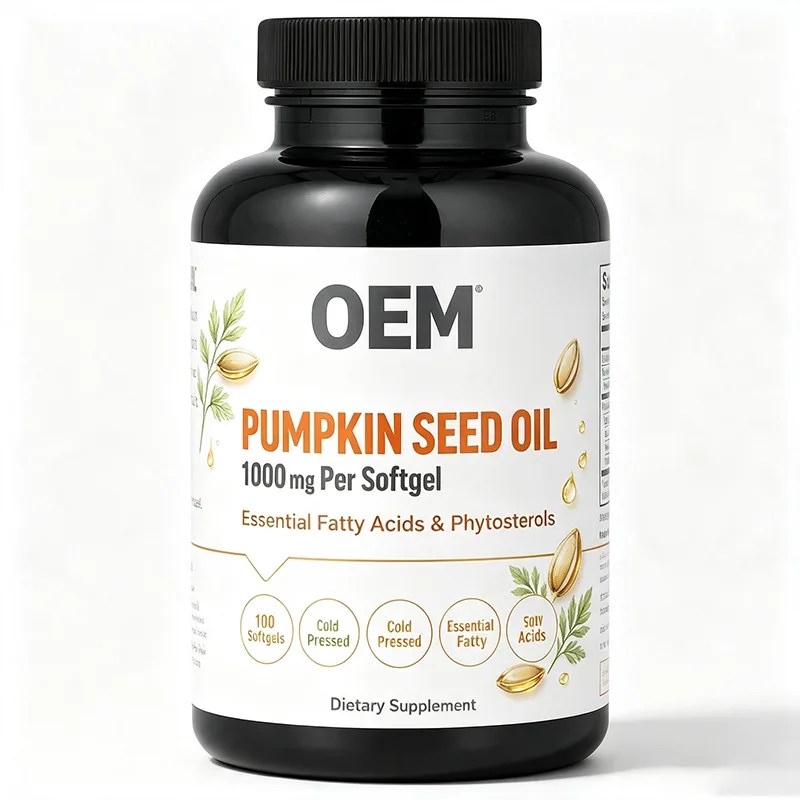Pumpkin Seed Oil Softgels 1000mg Per Softgel Cold Pressed With Essential Fatty Acids Phytosterols 100 Count