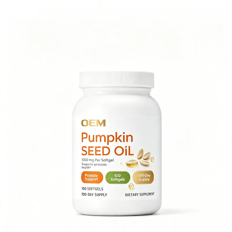 OEM Pumpkin Seed Oil Softgels 1000mg Per Softgel 100 Counts 100 Day Supply Prostate Health Supplement