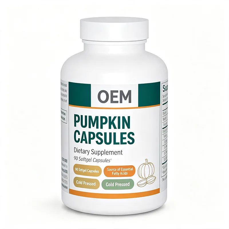 Private Label Cold Pressed Pumpkin Softgel Capsules 90pcs Plant Derived Herbal Supplement ODM