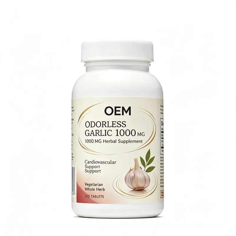 Private Label Odorless Garlic Tablets 100pcs 1000mg Vegetarian Herbal Supplement ODM